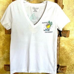 Lucky Brand Women’s Howdy Sunshine V-Neck T-shirt XS